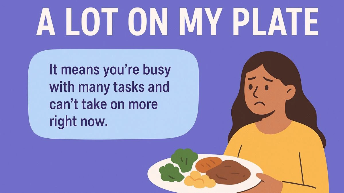 Idiom of the Day – A Lot On My Plate Meaning & Examples