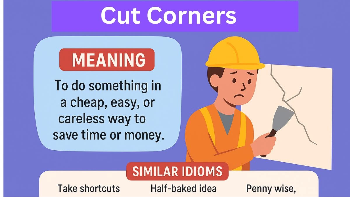Idiom of The Day – Cut Corners Meaning & Examples