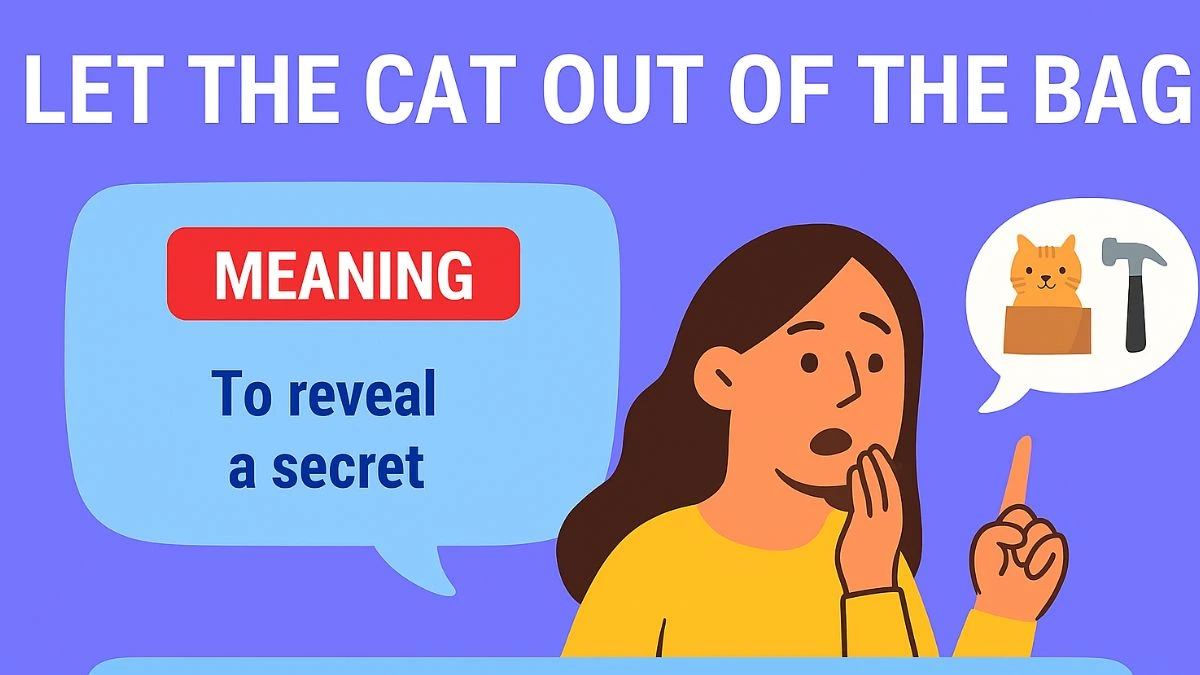 Idiom of The Day – Let the Cat Out of The Bag Meaning & Examples